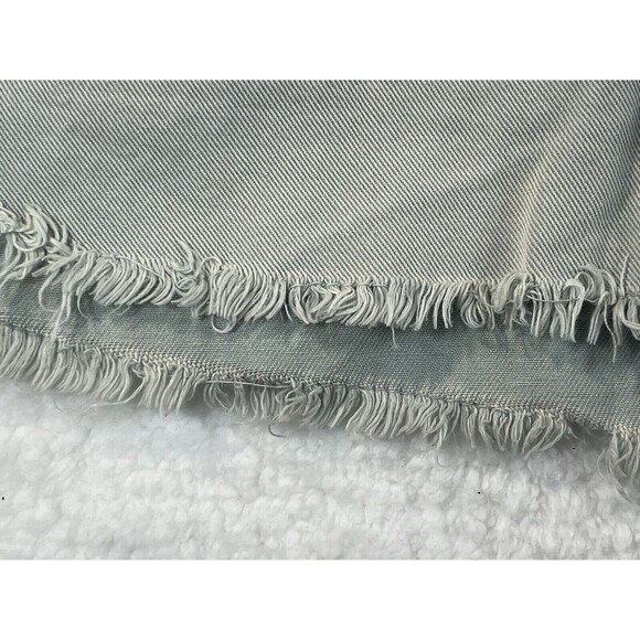 Free People Shorts Womens Sz 29 Cutoff Raw Hem Blue Gray Festival Daisy Duke Y2K - Picture 4 of 9